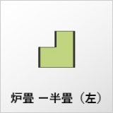 炉畳－半畳（左）
