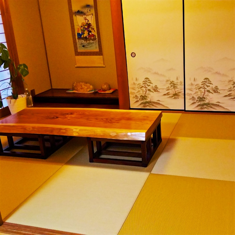 中古物件をリフォーム、元和室に薄畳を設置して琉球畳の客間が完成。