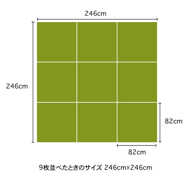 置き畳を9枚敷いた時のレイアウト